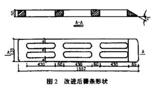 熟料破碎机设备栅条改进后形状图