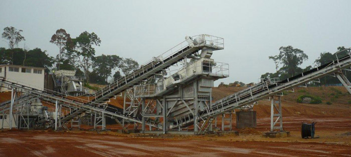 喀麦隆时产150吨花岗岩破碎生产线