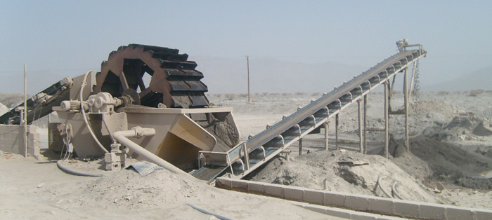 科威特砂石骨料生产线-轮斗洗砂机